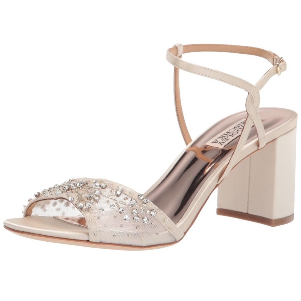 Badgley Mischka Women’s Blaine Heeled Sandal in Ivory - Picture 2 of 6